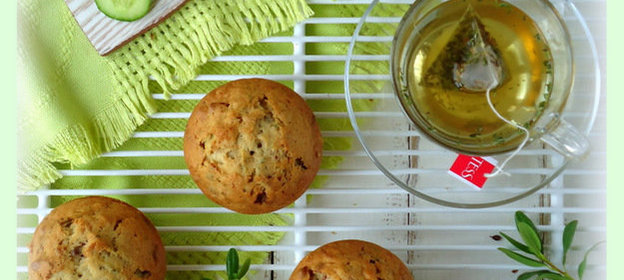 Огуречные кексы или завтрак в зеленых тонах