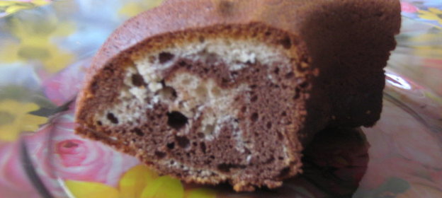 Кекс творожный мраморный