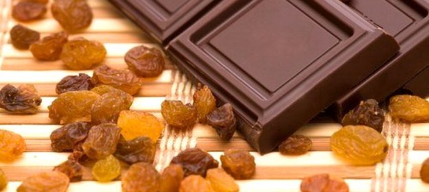 Изюм в темном и молочном шоколаде