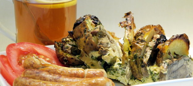 Картофельная запеканка с шампиньонами