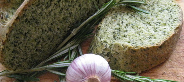 Зеленый хлеб со шпинатом (постный)