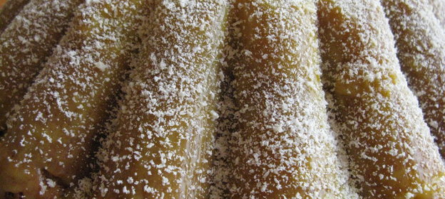 Творожный кекс Груша под снегом