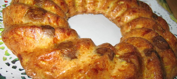 Кабачковый кекс с грибами