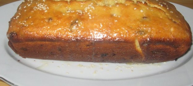 Кекс апельсиновый с изюмом и кунжутом