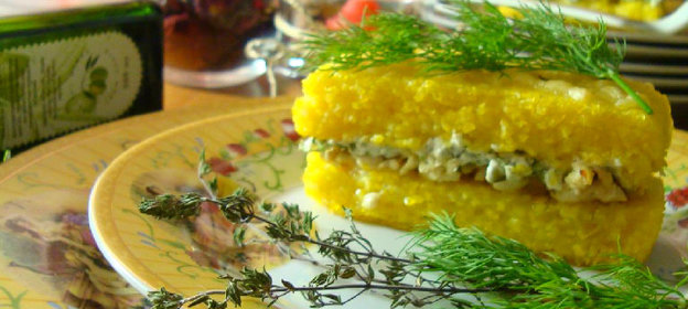 Салат с красной рыбкой