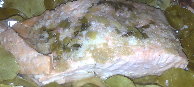 отварная форель с ткемали