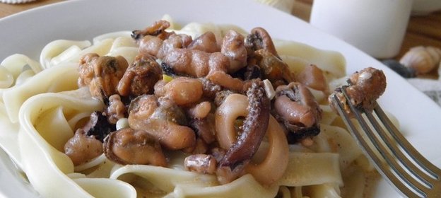 Лапша с морепродуктами