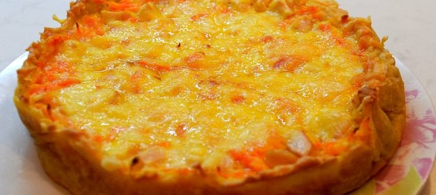 Запеканка с морковью и курицей