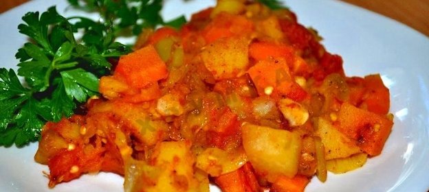 Тушеные овощи в мультиварке