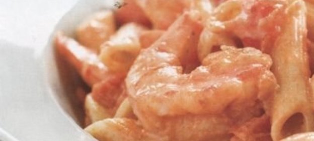 Макароны с креветками