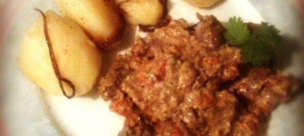 Печень кролика в сливочном соусе