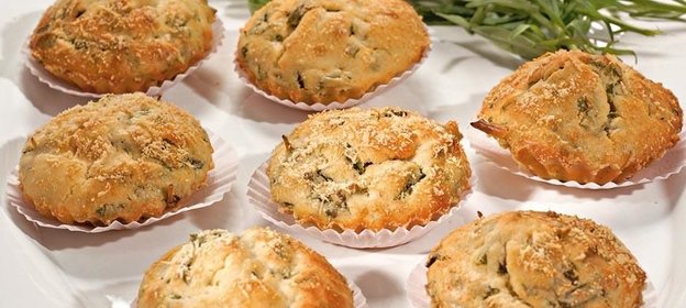 Кексы с кинзой и тархуном