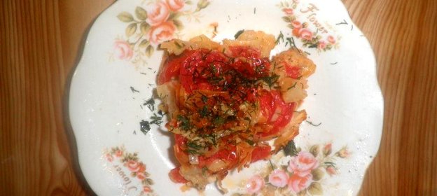 Запеканка из цветной капусты с сыром и помидорами