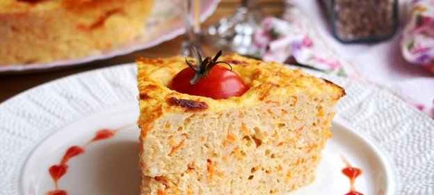Куриная запеканка с творогом и помидорами черри