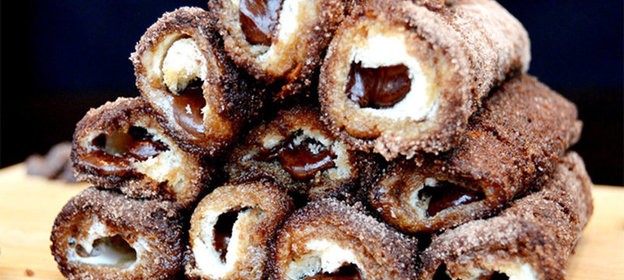 Рулеты с зефиром и шоколадом