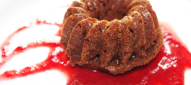 Кексы с клубничным пюре (простые)