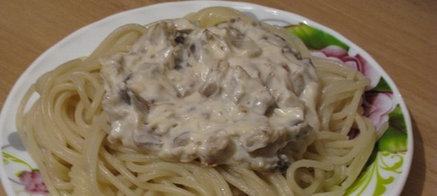 Паста с грибным соусом