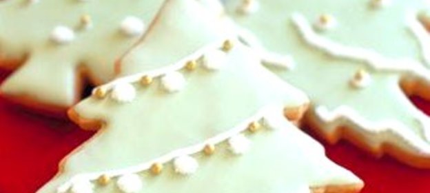 Рождественское ванильное печенье в сахарной глазури