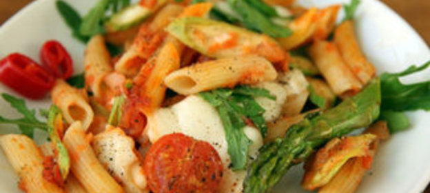 Паста запеченная со спаржей