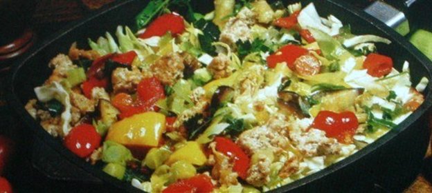 Капустная запеканка с мясом