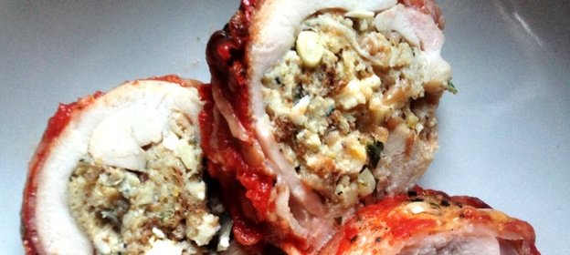 Фаршированные куриные окорочка