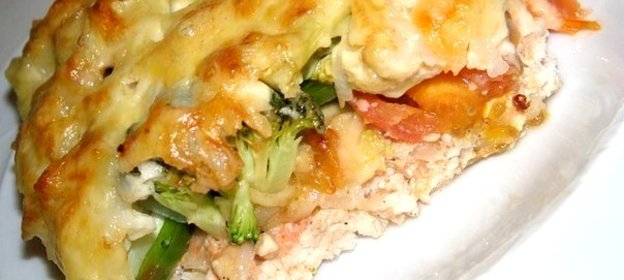 Запеканка с куриным филе и овощами