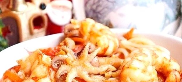 Лапша с морепродуктами по-китайски