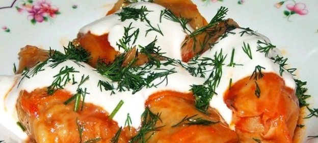 Голубцы в капустных листьях