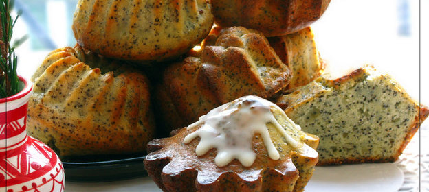 Творожные кексы с маком