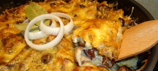 Запеканка грибная