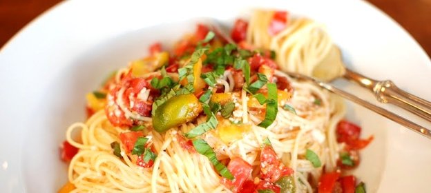 Паста со свежими овощами