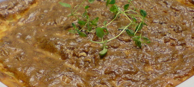 Сырная запеканка с творогом, тимьяном и вялеными томатами /на ужин к салату/