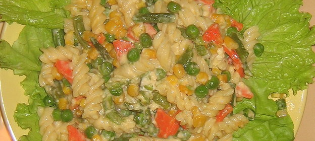 макароны с овощами