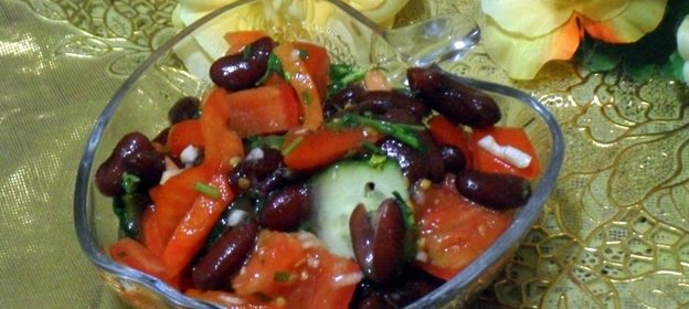 Салат с красной фасолью