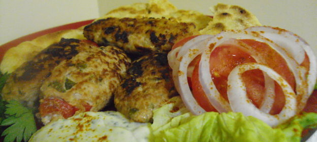 Кебаб с домашними лепешками