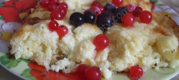 Творожная запеканка со сгущенкой