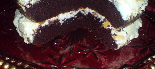 Торт Безе на шоколаде