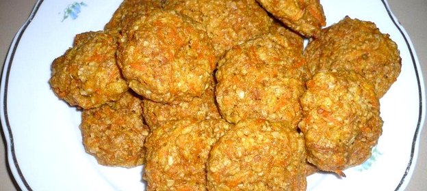 Постное морковное печенье