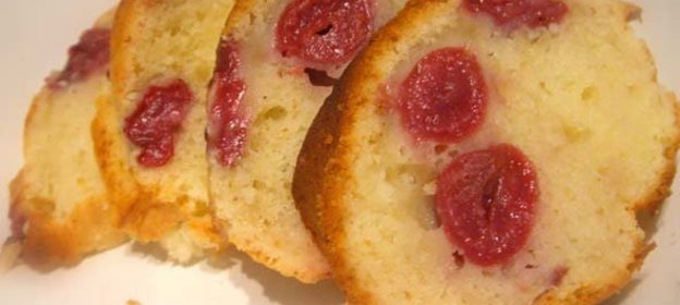 сырный кекс с вишнями