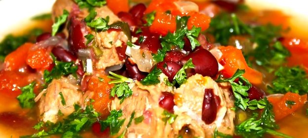 Лобио из красной фасоли с мясом