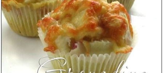 Кексики с сыром и ветчиной