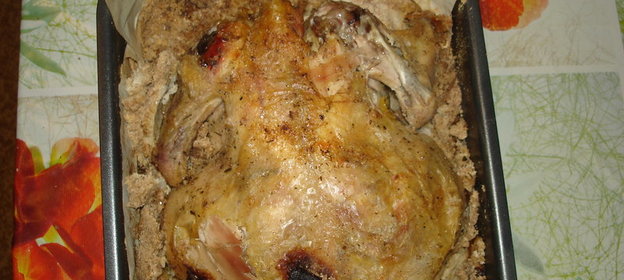 курица в соли(способ приготовления)