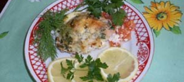 Курица в яично-сметанной заливке