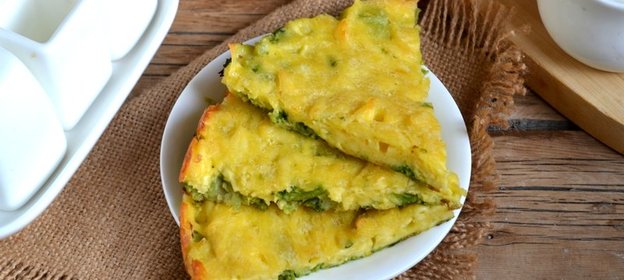 Запеканка из брокколи с сыром и яйцами