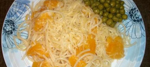 Спагетти с тыквой и имбирем
