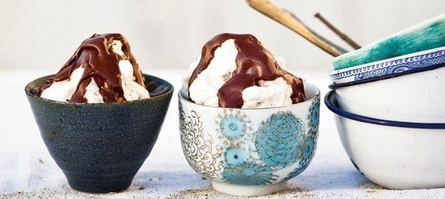 Десерт из маршмэллоу и шоколада