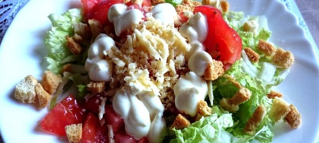 Вегетарианский салат Цезарь