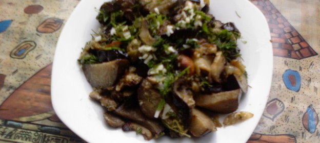 Баклажаны с грибами на РАЗ, ДВА, ТРИ!