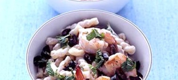 Паста с креветками по-гречески