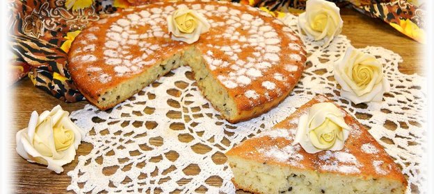 Кекс-манник ромовый с черным кунжутом